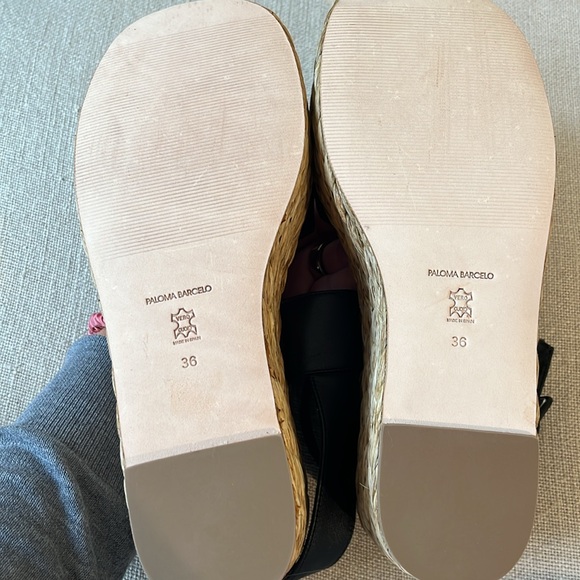 Neiman Marcus NWT Black Paloma Barcelo Platform Espadrille Sandal Super Chic ❤️ - Picture 8 of 9